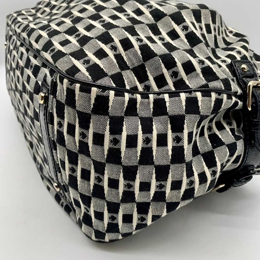 Kate Spade Black & Grey Canvas Stevie Diaper Bag - image 7