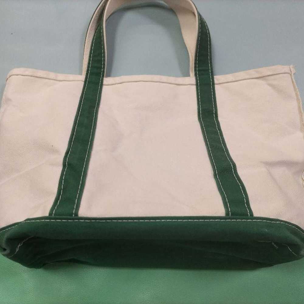 L.L.Bean Tote Bag Ivory Green Medium - image 1