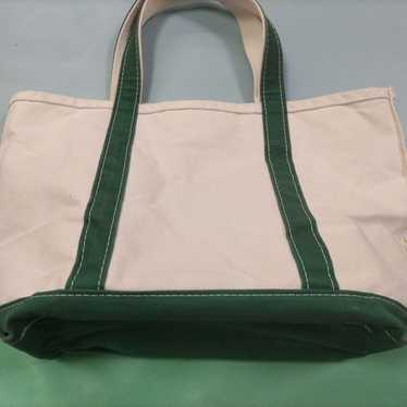 L.L.Bean Tote Bag Ivory Green Medium - image 1