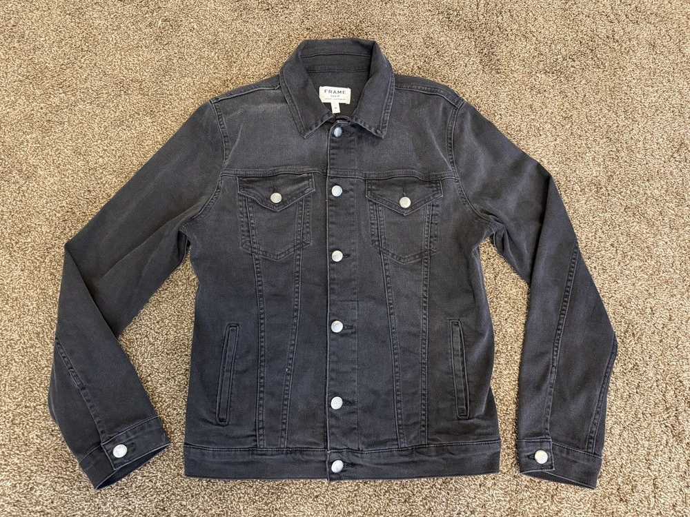 Frame Frame Denim Jacket Dark Gray Medium - image 1