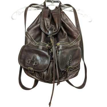 Sundance Tinley Backpack Brown Leather Adjustable… - image 1