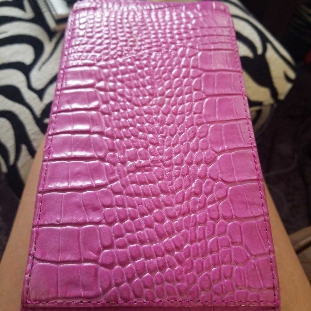 Express Geniune Leather Pink Fuschia Crocodile Pa… - image 8