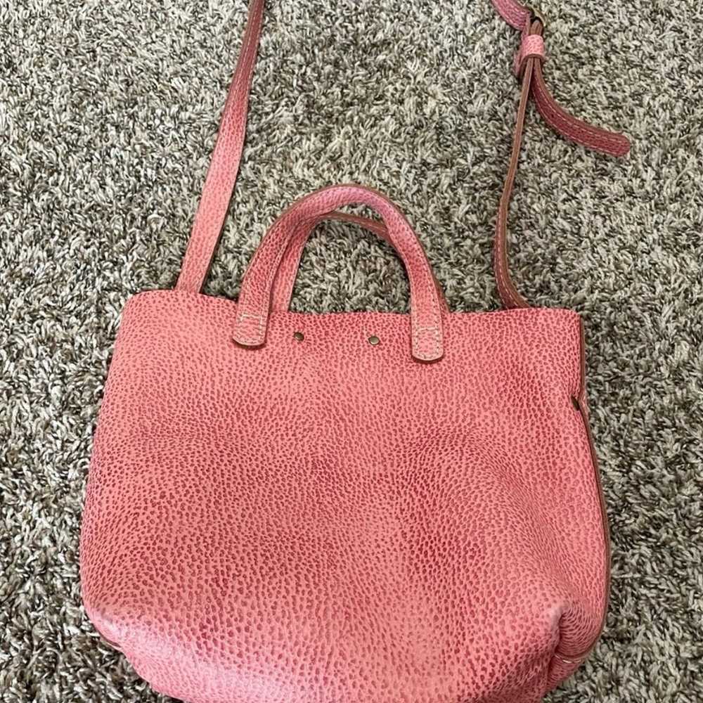 Portland Leather- mini crossbody, Flamingo - image 3