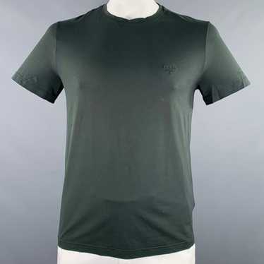 Prada Forest Green Cotton Blend Crew Neck T-shirt