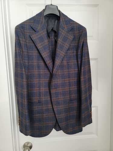 Spier And Mackay Cerruti Brown Navy Blue Check Neo