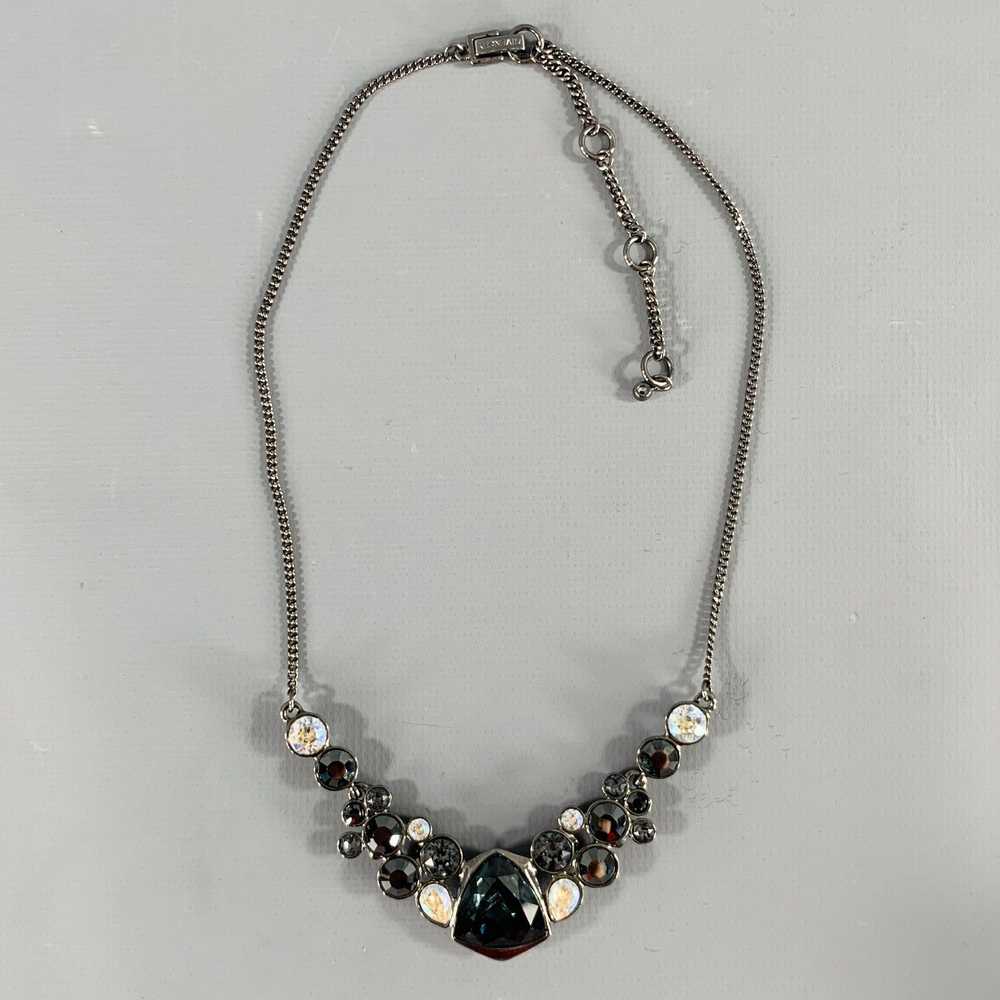 Givenchy GIVENCHY Black Silver Rhinestones Neckla… - image 1