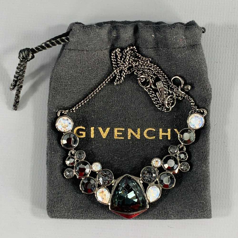 Givenchy GIVENCHY Black Silver Rhinestones Neckla… - image 4