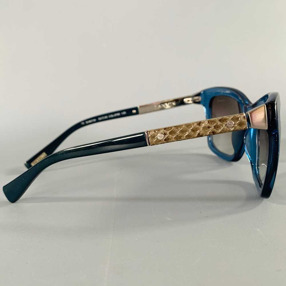 Lanvin LANVIN Blue Silver Acetate Metal Sunglasses - image 2