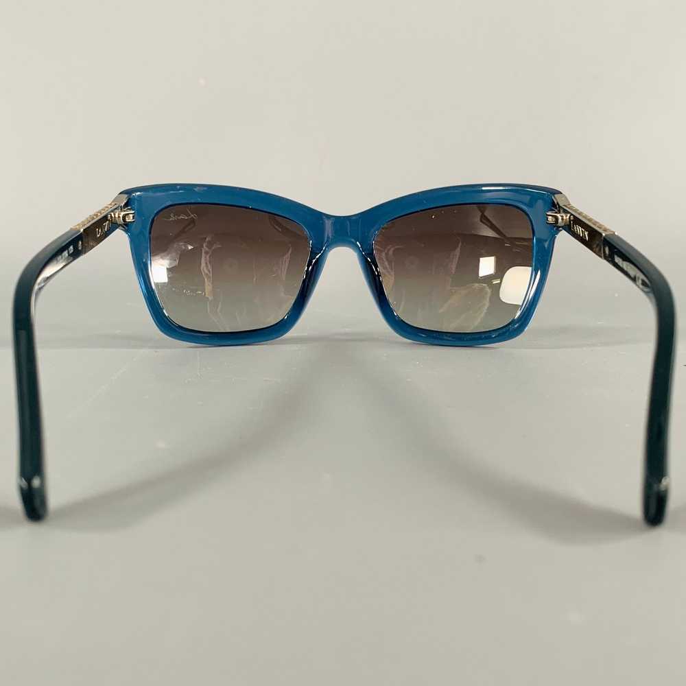 Lanvin LANVIN Blue Silver Acetate Metal Sunglasses - image 3