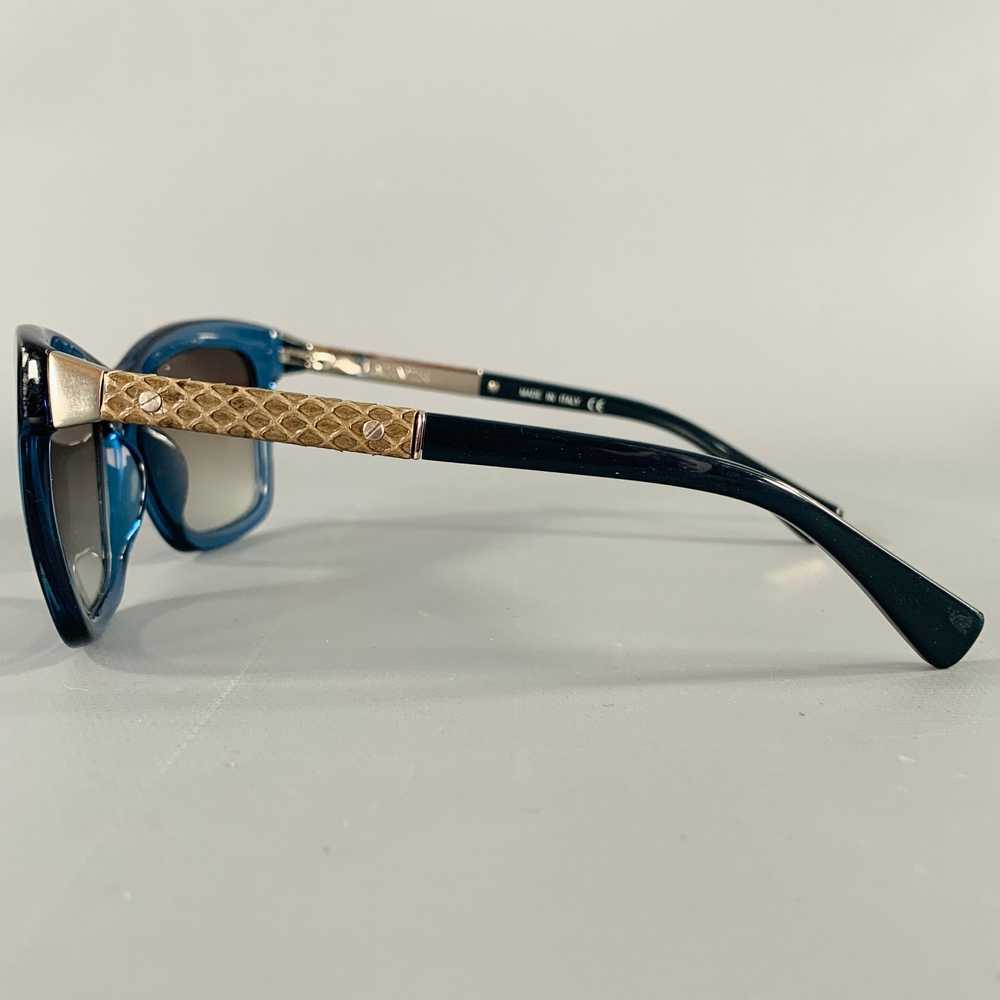 Lanvin LANVIN Blue Silver Acetate Metal Sunglasses - image 4