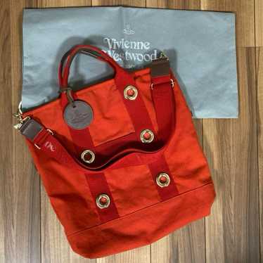 viviennewestwood canvas tote red