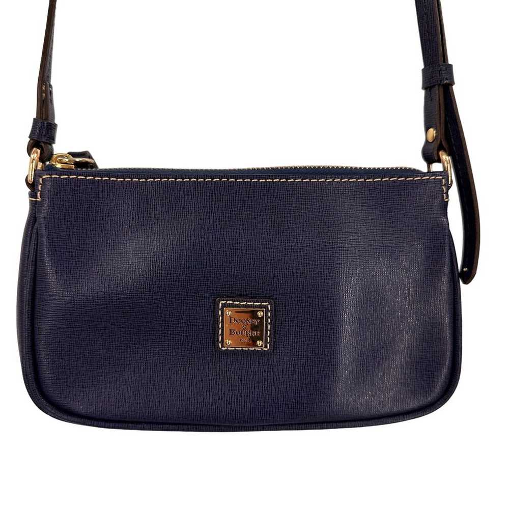 Dooney & Bourke Navy Leather Mini Crossbody Purse - image 1