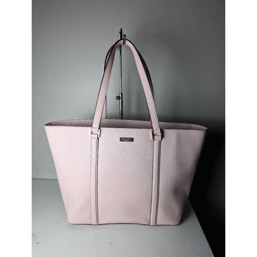 KATE SPADE Newbury Lane Large Pink Leather Tote - image 2