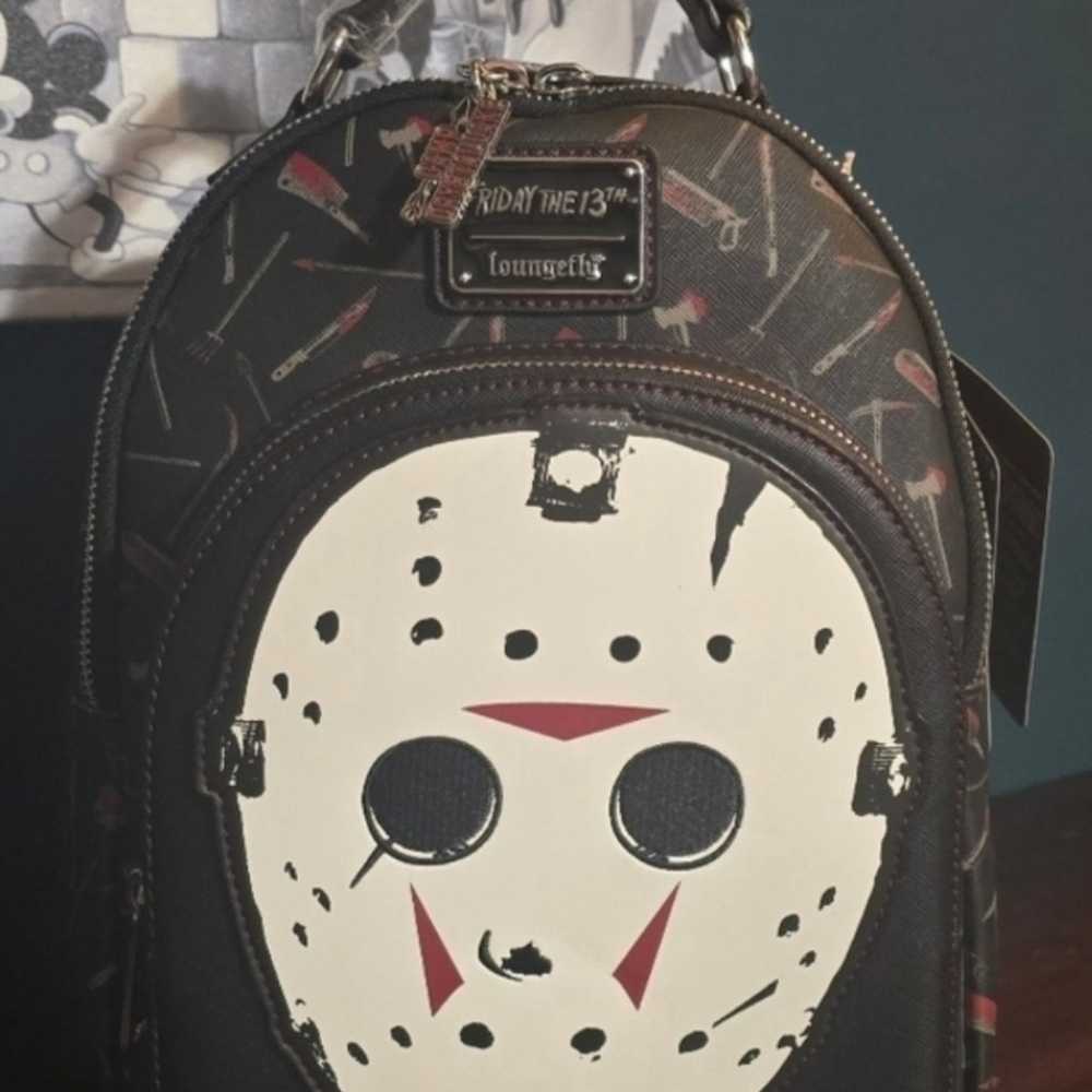 Loungefly Friday The 13th Jason Mask Mini Backpack - image 4