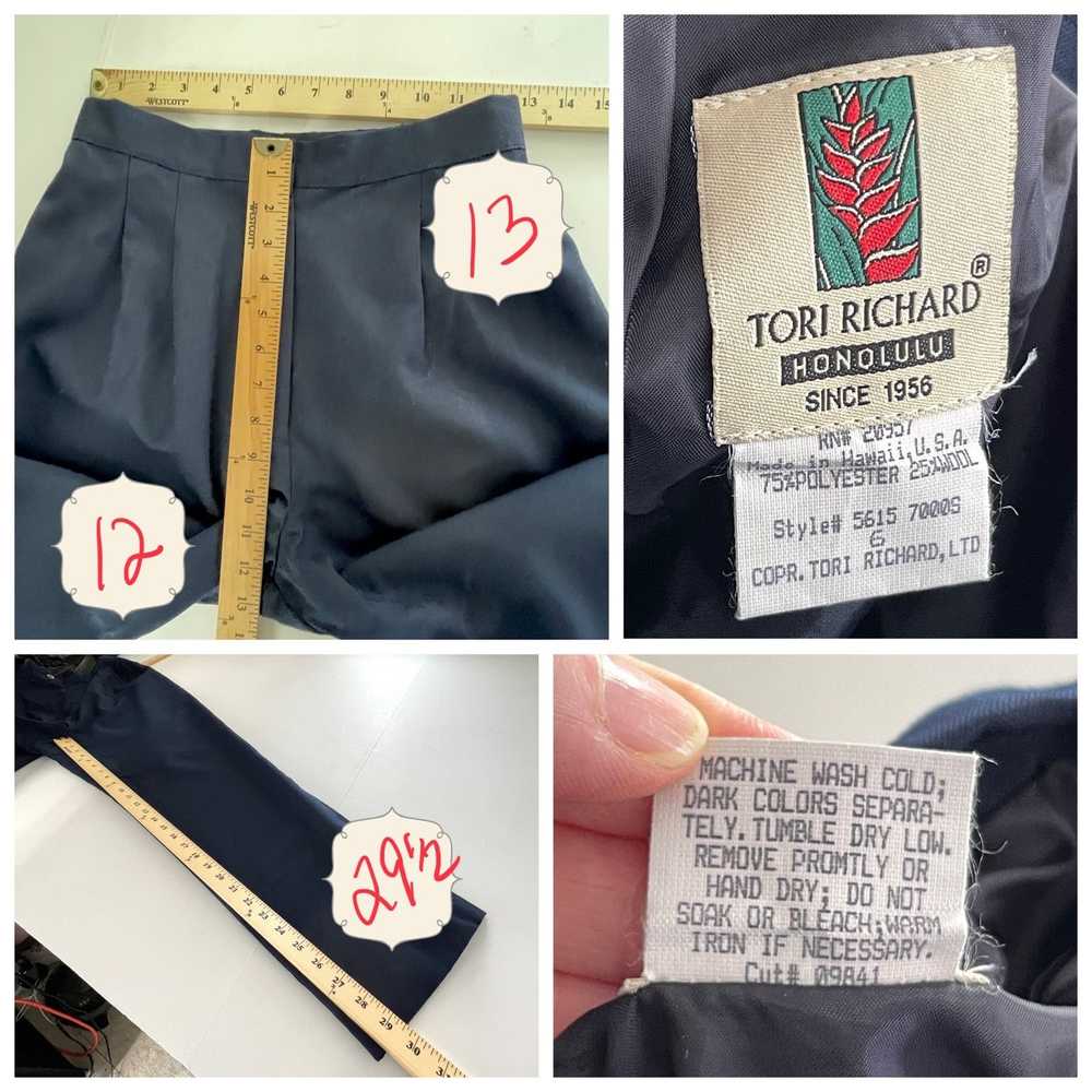 Tori Richard Tori Richard Navy Pants VINTAGE Sz 6… - image 7