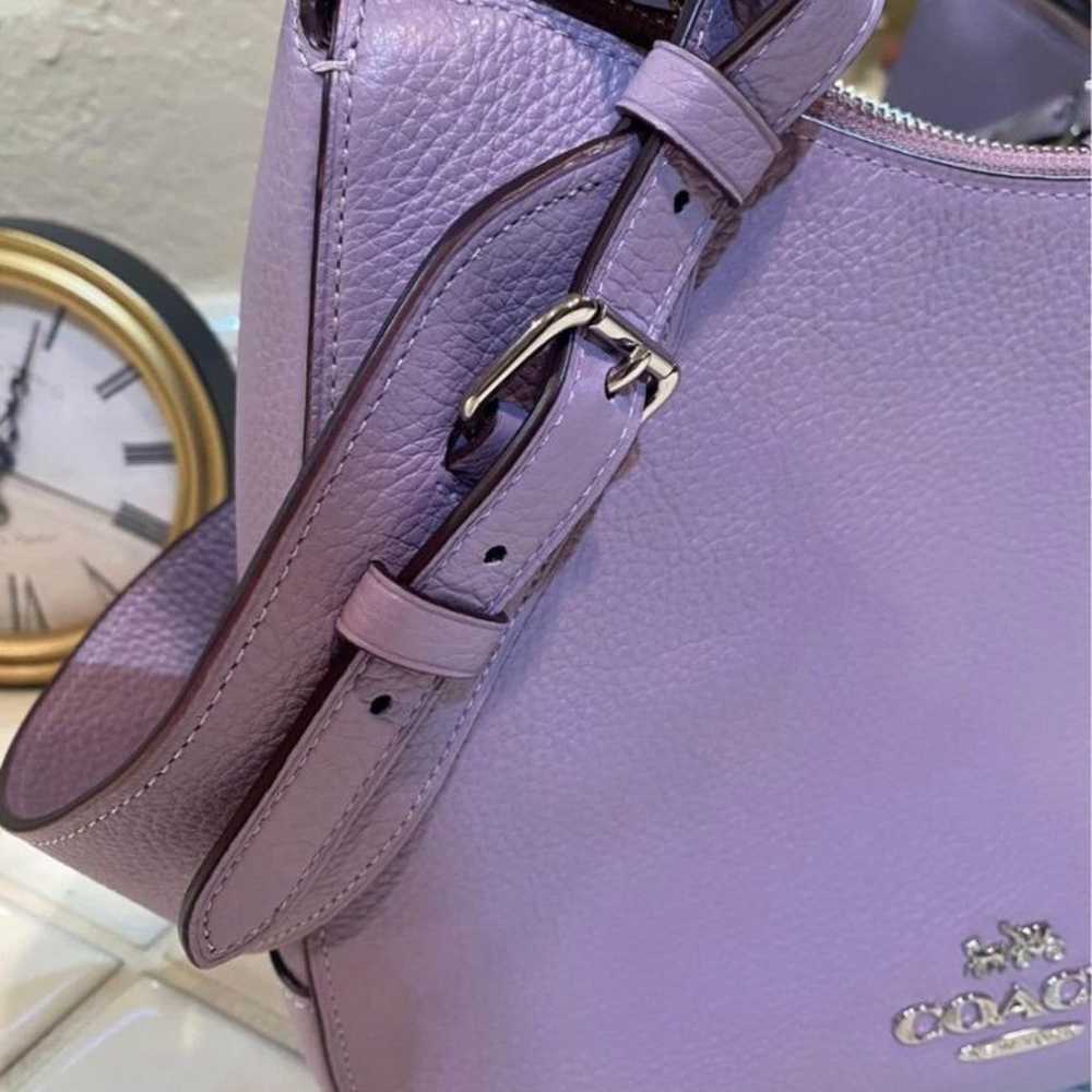 Coach Jes Lilac Purse w/ Coach charm - image 9