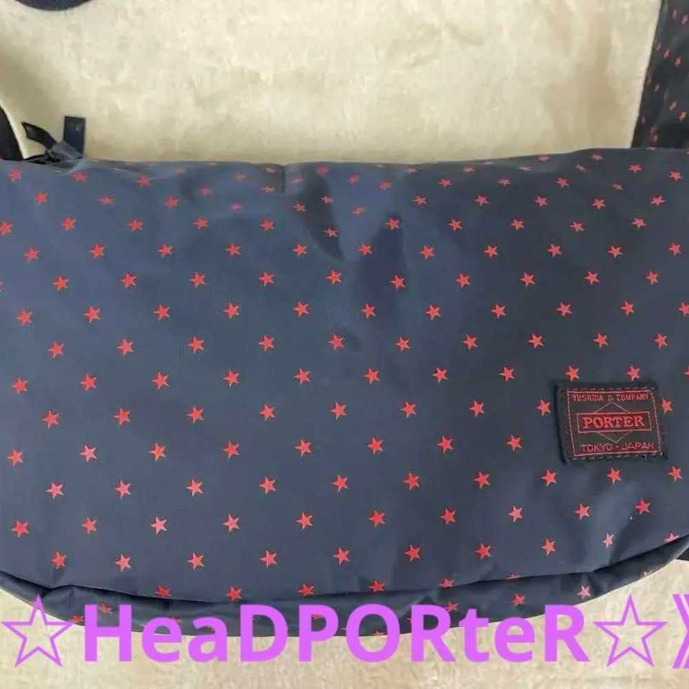 Head Porter One-Shoulder Bag Star Pattern 《☆Used … - image 1