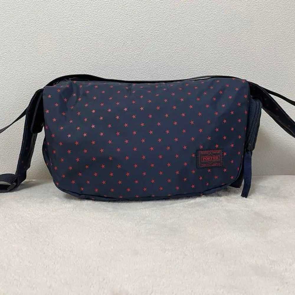 Head Porter One-Shoulder Bag Star Pattern 《☆Used … - image 2