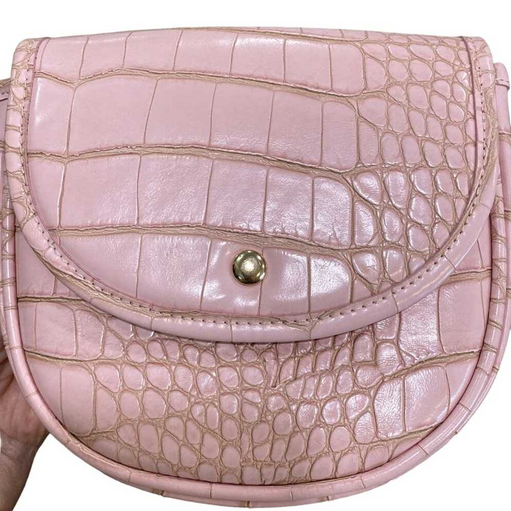 L’Academie Blush Pink Tavi Mini Croc-Embossed Lea… - image 2