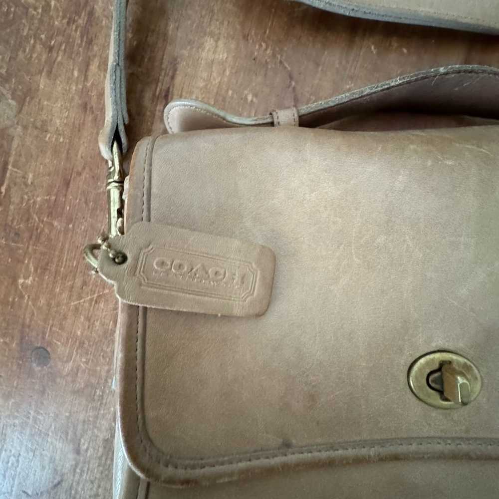 Vintage 1990’s coach cross body tan - image 2