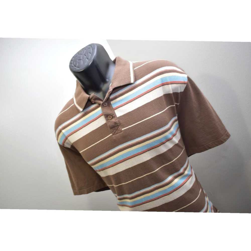 Prana Striped Cotton Blend Short Sleeve Golf Polo… - image 1