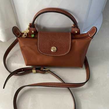 Longchamp Brown Mini Tote Crossbody Bag