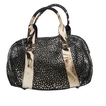 Sharif 1827 Couture leather animal print satchel