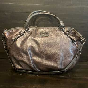 COACH Madison Sophia Metallic Leather Satchel EUC - image 1