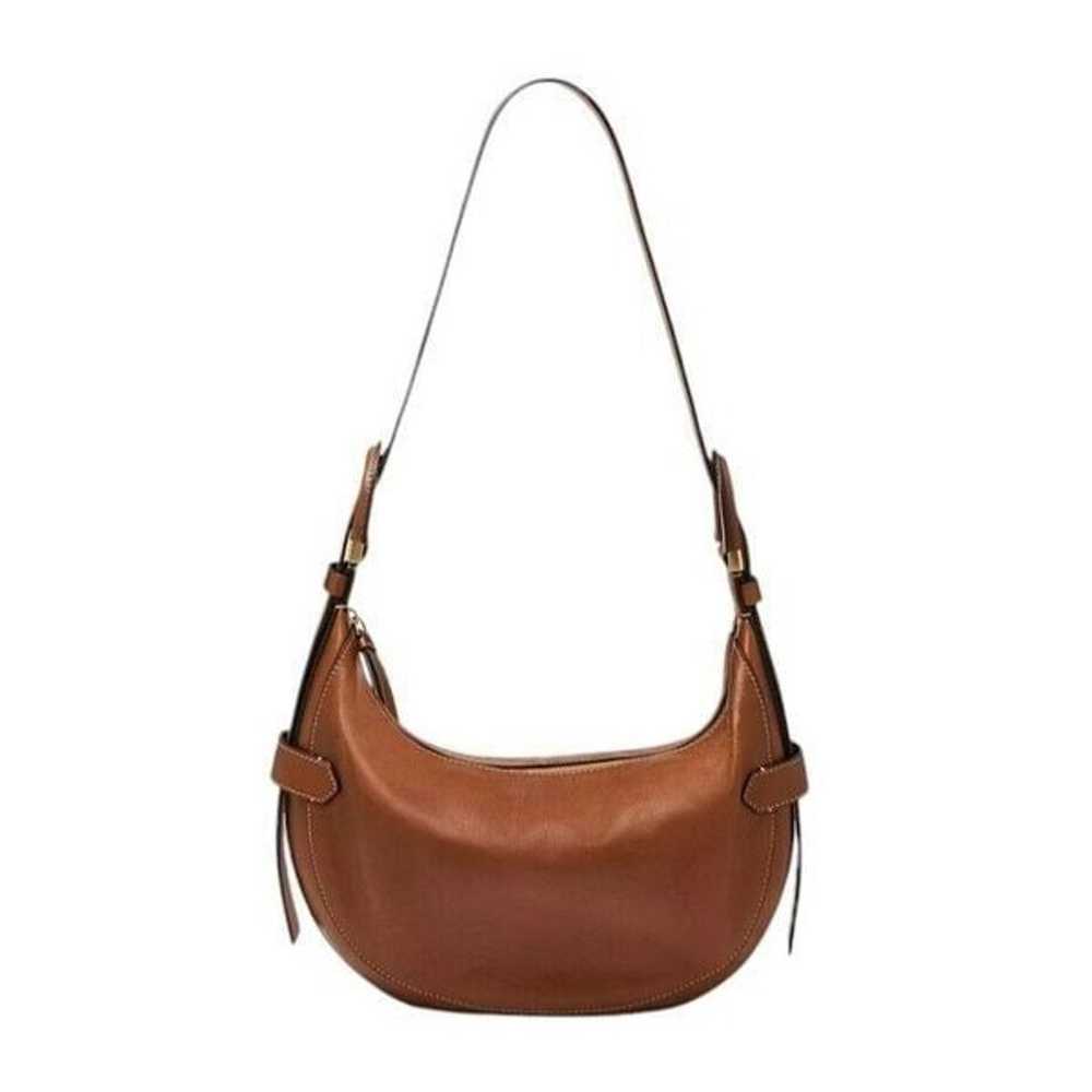 Fossil Harwall Tan Brown Leather Hobo Purse One S… - image 1