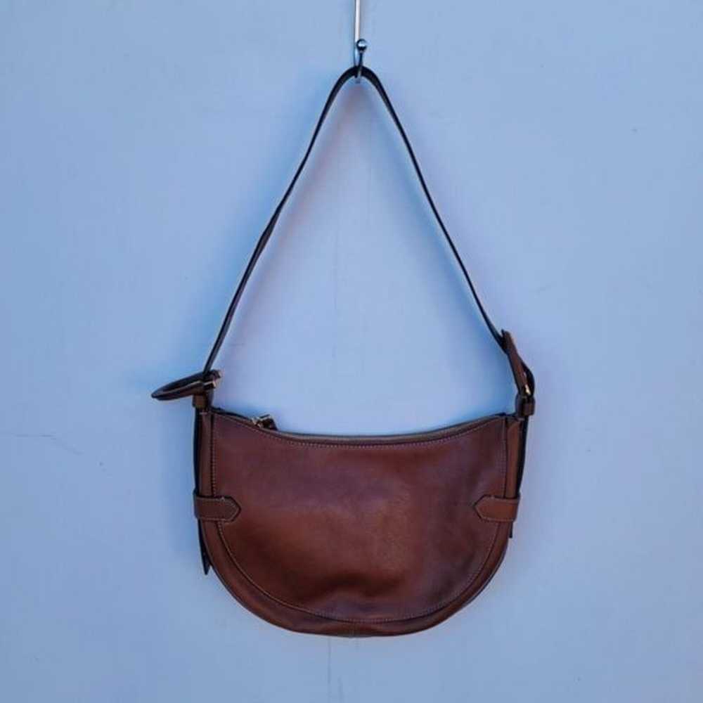 Fossil Harwall Tan Brown Leather Hobo Purse One S… - image 2