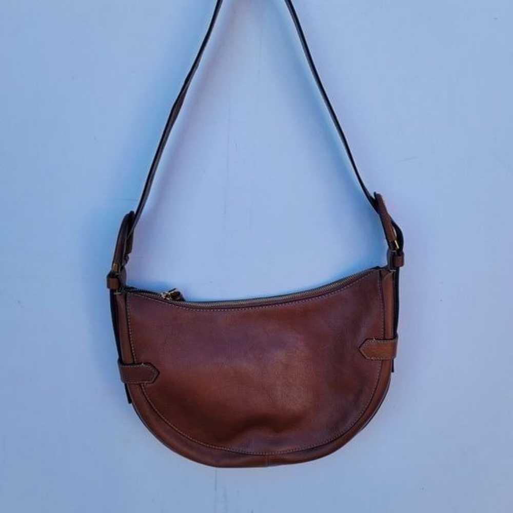 Fossil Harwall Tan Brown Leather Hobo Purse One S… - image 3