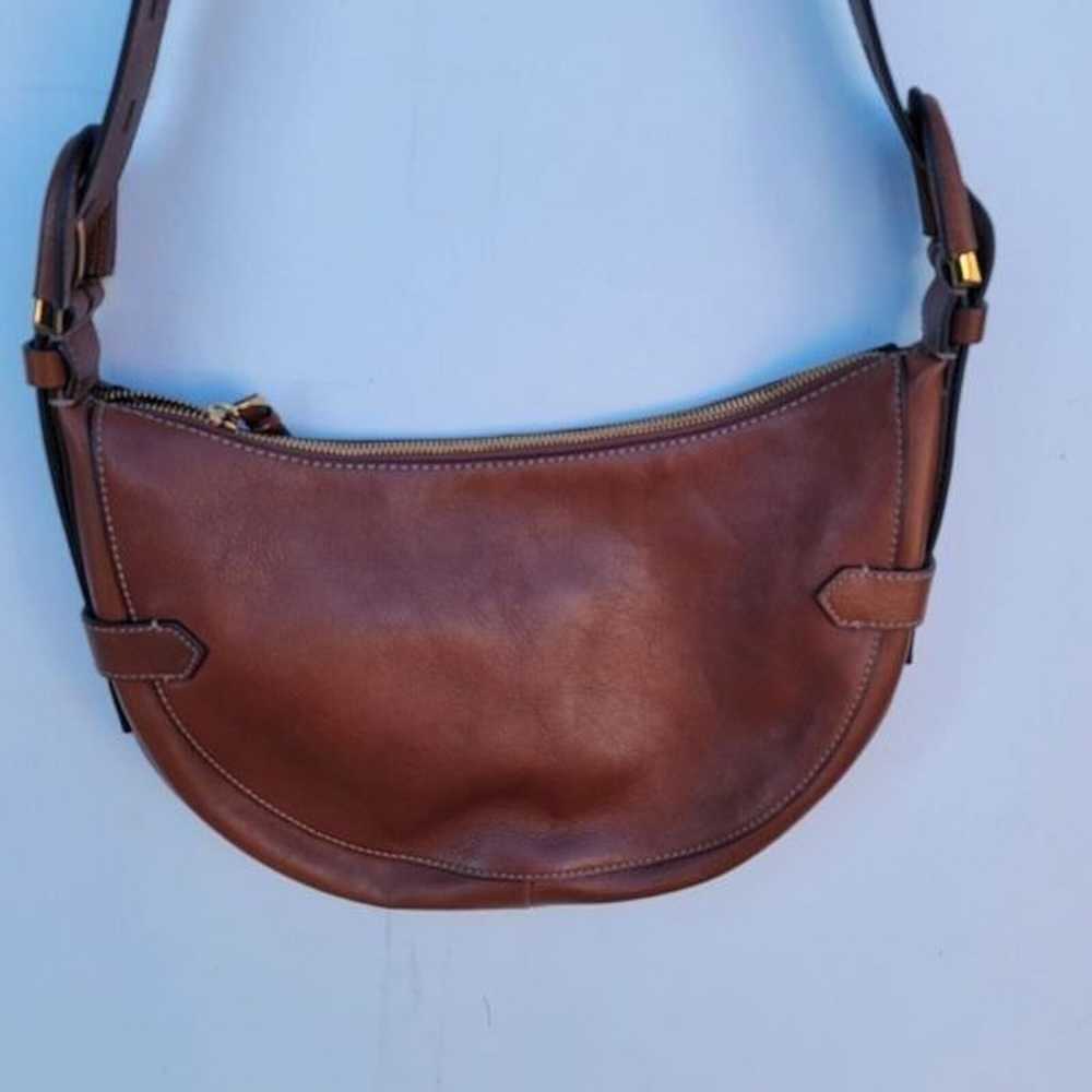 Fossil Harwall Tan Brown Leather Hobo Purse One S… - image 4