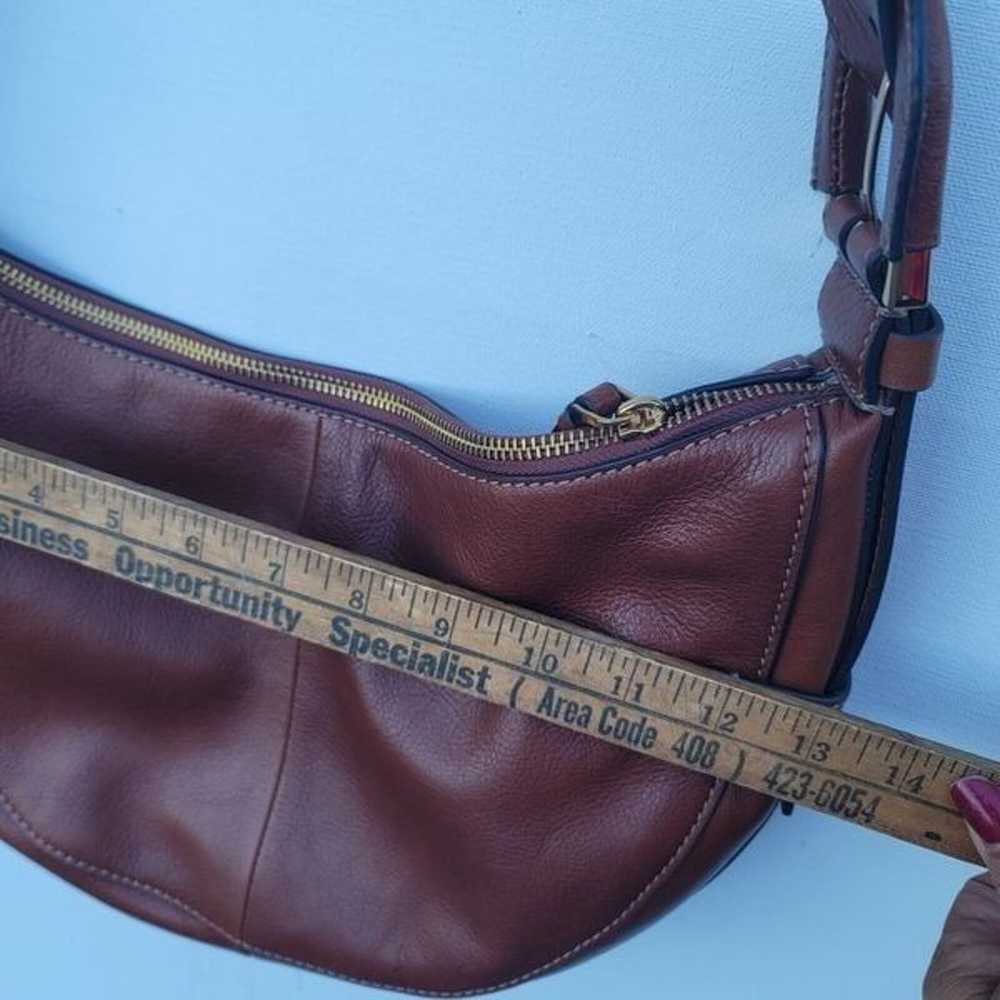 Fossil Harwall Tan Brown Leather Hobo Purse One S… - image 8