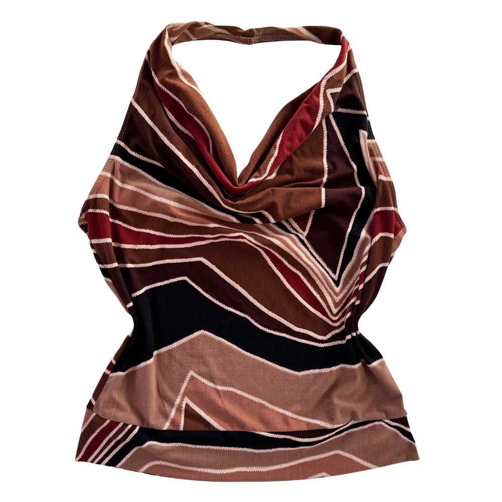 Y2K Brown Cowl Neck Tank (S) - image 2