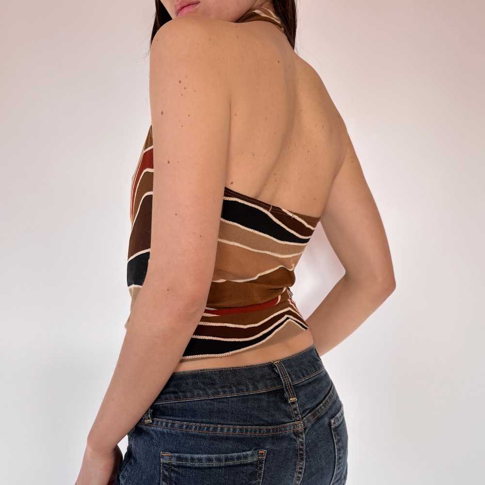 Y2K Brown Cowl Neck Tank (S) - image 3