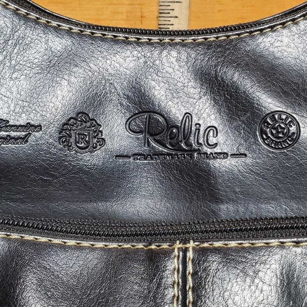 Relic Vintage Black Genuine Leather Handbag Clutc… - image 3