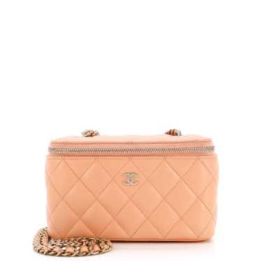 CHANEL Classic Vanity Case with Chain Quilted Cavi