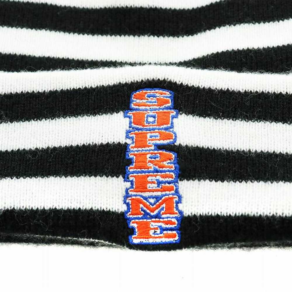 Supreme Vertical Logo Striped Beanie Knit Cap Hat… - image 6