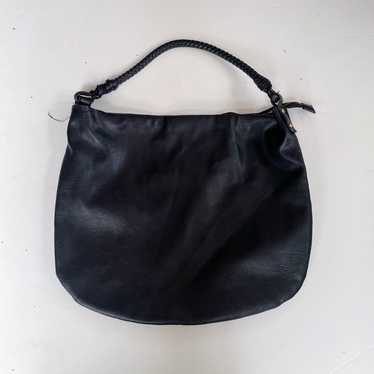 Black Faux Leather Single Strap Bag - image 1