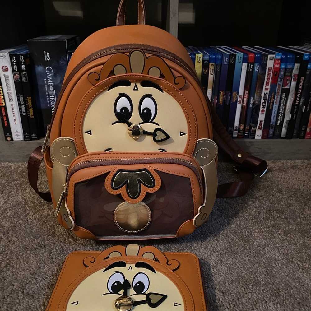 Loungefly Cogsworth Cosplay mini backpack and wal… - image 1