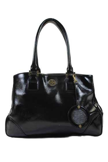 Tory Burch Womens Double Handle Medium Patent Leat