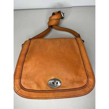 Vintage Fossil Marlow Leather Handbag Purse Orang… - image 1