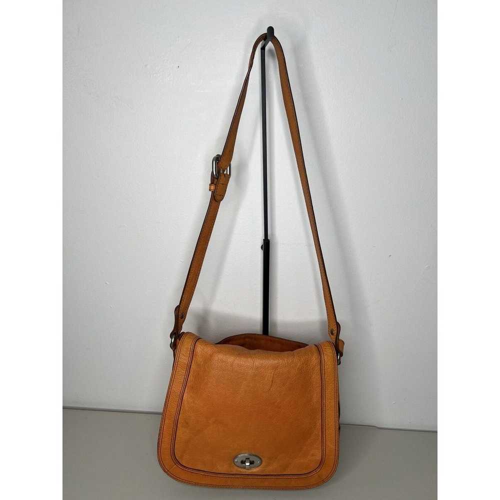 Vintage Fossil Marlow Leather Handbag Purse Orang… - image 2