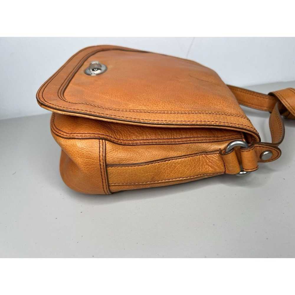 Vintage Fossil Marlow Leather Handbag Purse Orang… - image 4