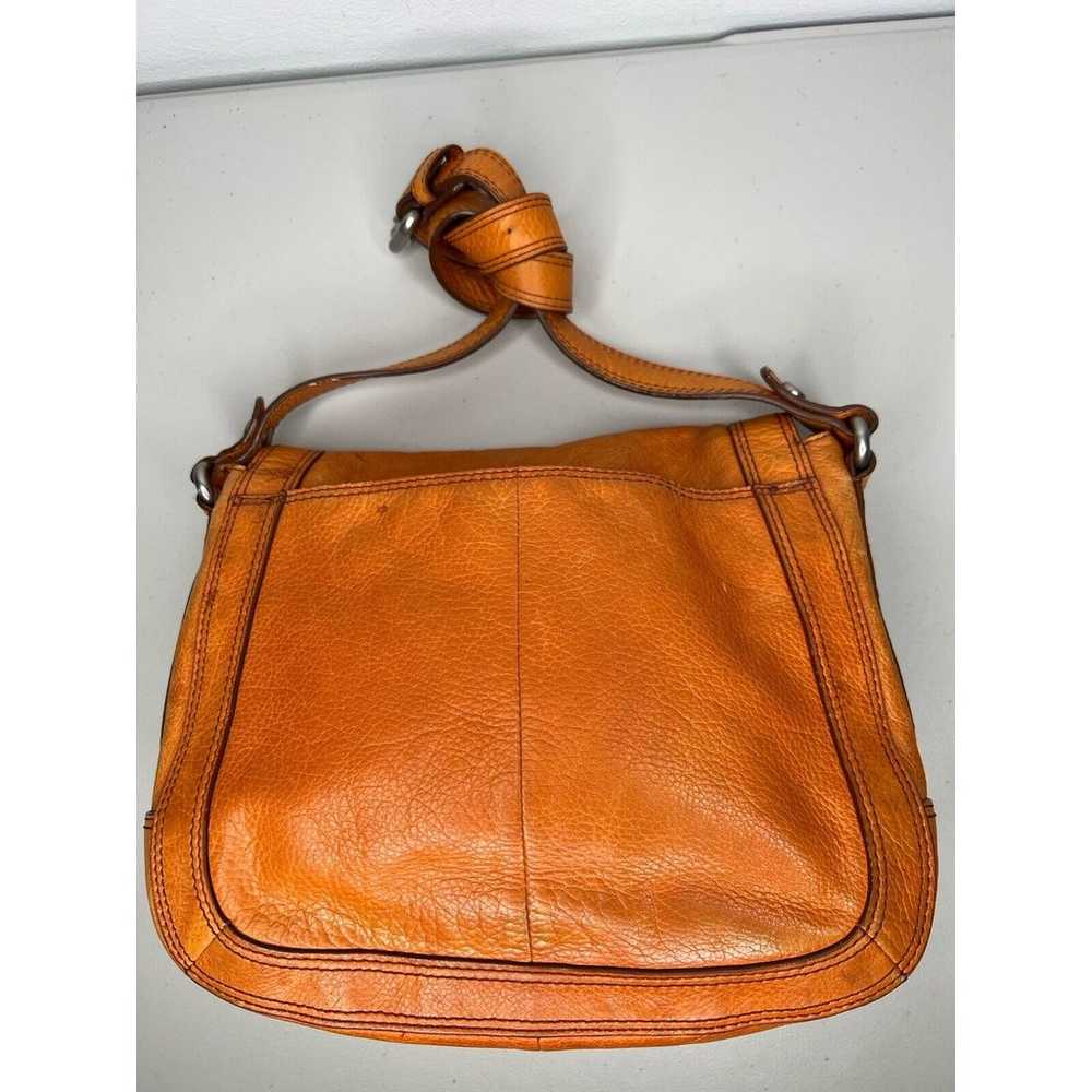 Vintage Fossil Marlow Leather Handbag Purse Orang… - image 6