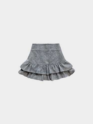 Burberry Blue Label 2000s Grey Wool Ruffled Mini S