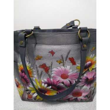 NWOT Anna by Anuschka Wild Meadow Large HandBag Ha