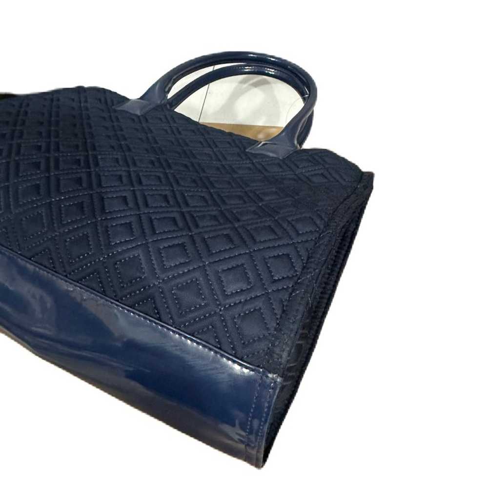 Excellent Tory Burch Ella Quilted Tote Navy Blue - image 10