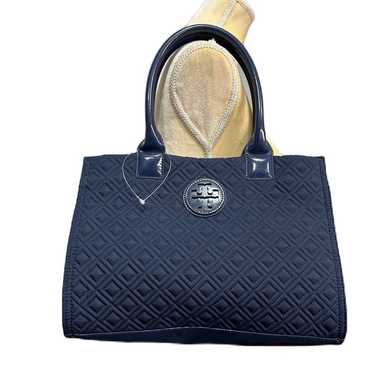 Excellent Tory Burch Ella Quilted Tote Navy Blue - image 1