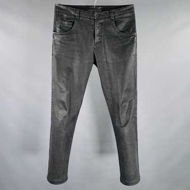 Transit Grey Charcoal Coated Cotton Blend Jeans